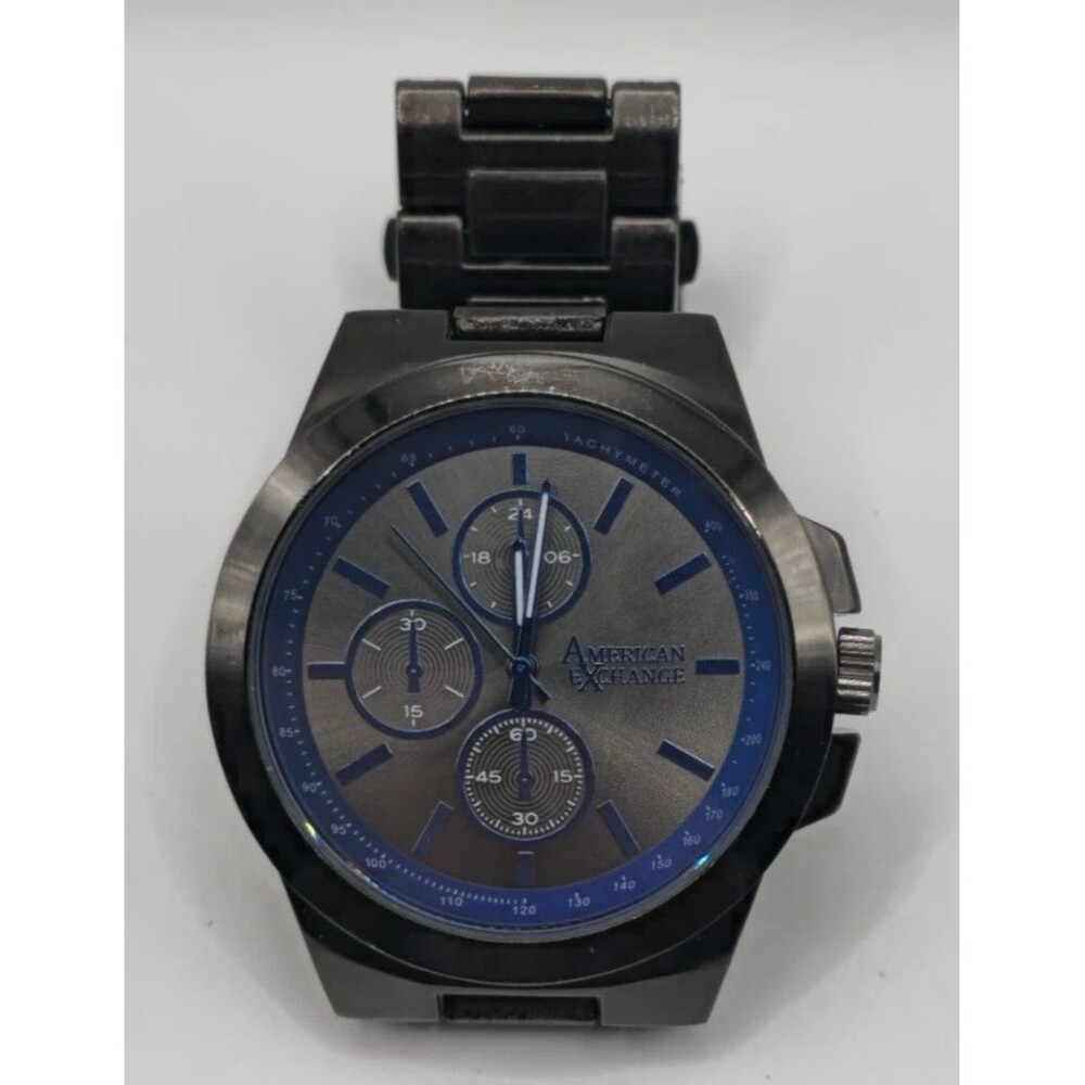 American Exchange Men's Gunmetal Quartz Watch Set 9709U-42-D30